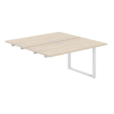 Allegro AG.125.AR.L.72.WH (Акация равелло/Белый) Секция рабочей станции на О-образном металлокаркасе