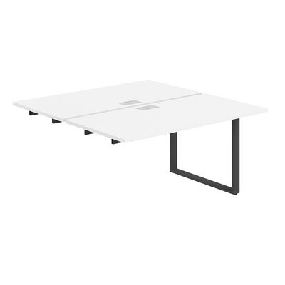 Allegro AG.125.WH.L.72.AN (Белый снег/Антрацит) Секция рабочей станции на О-образном металлокаркасе