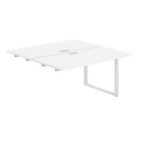 Allegro AG.121.WH.L.72.WH (Белый снег/Белый) Секция рабочей станции на О-образном металлокаркасе