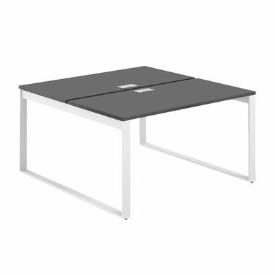 Allegro AG.136.AN.L.72.WH (Антрацит/Белый) Рабочая станция на О-образном металлокаркасе