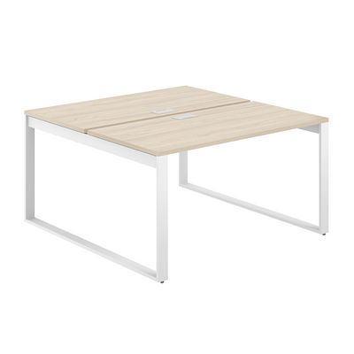 Allegro AG.131.AR.L.72.WH (Акация равелло/Белый) Рабочая станция на О-образном металлокаркасе