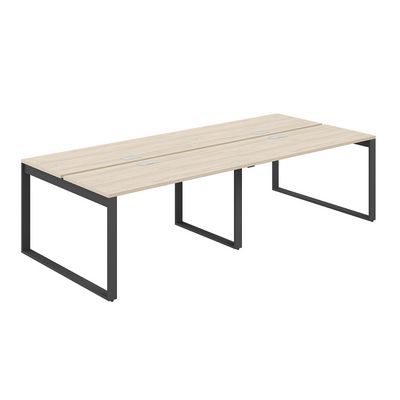 Allegro AG.141.AR.L.72.AN (Акация равелло/Антрацит) Рабочая станция на О-образном металлокаркасе