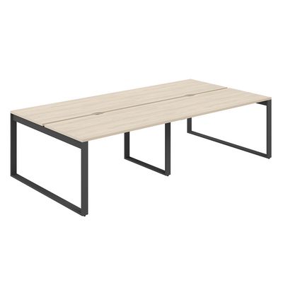 Allegro AG.141.AR.V.72.AN (Акация равелло/Антрацит) Рабочая станция на О-образном металлокаркасе