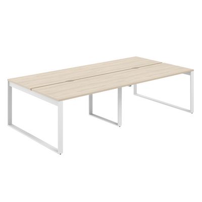 Allegro AG.141.AR.V.72.WH (Акация равелло/Белый) Рабочая станция на О-образном металлокаркасе