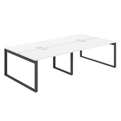 Allegro AG.141.WH.L.72.AN (Белый снег/Антрацит) Рабочая станция на О-образном металлокаркасе