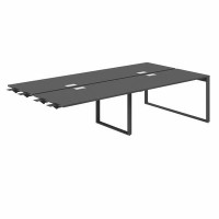 Allegro AG.167.AN.L.72.AN (Антрацит/Антрацит) Рабочая станция комбо на О-образном металлокаркасе