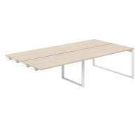 Allegro AG.167.AR.L.72.WH (Акация равелло/Белый) Рабочая станция комбо на О-образном металлокаркасе