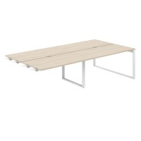 Allegro AG.161.AR.V.72.WH (Акация равелло/Белый) Рабочая станция комбо на О-образном металлокаркасе