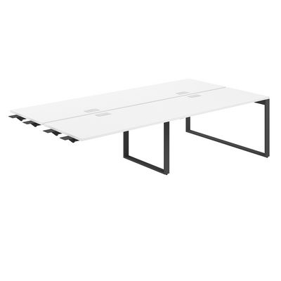 Allegro AG.168.WH.L.72.AN (Белый снег/Антрацит) Рабочая станция комбо на О-образном металлокаркасе