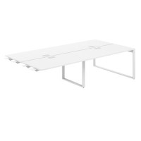 Allegro AG.166.WH.L.72.WH (Белый снег/Белый) Рабочая станция комбо на О-образном металлокаркасе