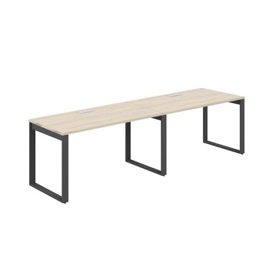 Allegro AG.174.AR.L.72.AN (Акация равелло/Антрацит) Рабочая станция на О-образном металлокаркасе