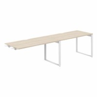 Allegro AG.199.AR.V.72.WH (Акация равелло/Белый) Рабочая станция комбо на О-образном металлокаркасе