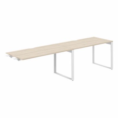 Allegro AG.199.AR.V.72.WH (Акация равелло/Белый) Рабочая станция комбо на О-образном металлокаркасе