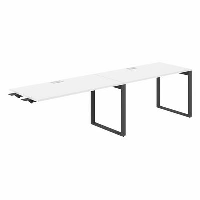 Allegro AG.199.WH.L.72.AN (Белый снег/Антрацит) Рабочая станция комбо на О-образном металлокаркасе