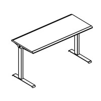Альта МЛ МР А2 001.01 ВЛ (Вяз либерти) Стол письменный 80 на каркас МL (2 скоса)