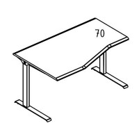 Альта МЛ МР А2 063.01 ВЛ (Вяз либерти) Стол эргономичный Техно каркас МL (2 скоса) левый