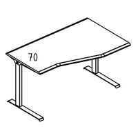 Альта МЛ МР А2 062.01 ВЛ (Вяз либерти) Стол правый Техно эргономичный на каркасе МL 2 скоса