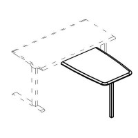 Альта МЛ МР А2 073 ВЛ (Вяз либерти) Брифинг-приставка фронтальная на опоре ML