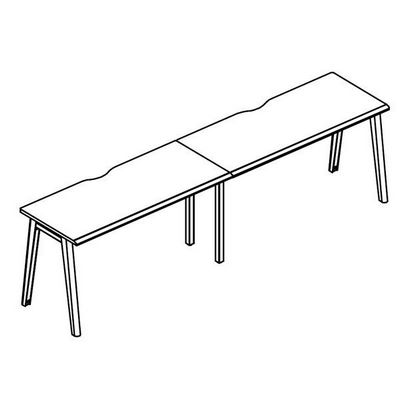 Альта МТ МР Б1Б 003.02-2 ВЛ (Вяз либерти) Рабочая станция на металлокаркасе МТ (1 скос) (2х120)