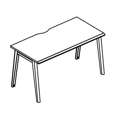 Альта МТ МР Б1М 014.02 МП (Мокко премиум) Стол на металлокаркасе МТ 1 скос