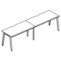 Альта МТ МР Б1Б 015.02-2 ВЛ (Вяз либерти) Рабочая станция каркас МТ (1 скос) (2х160)