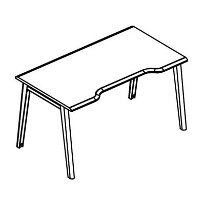 Альта МТ МР Б1М 024.03 МП (Мокко премиум) Стол эргономичный Симметрия МТ 2 скоса