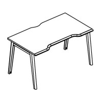 Альта МТ МР Б1Б 023.04 ВЛ (Вяз либерти) Стол Симметрия на каркасе МТ 1 скос