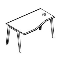 Альта МТ МР Б1Б 061.01 ВЛ (Вяз либерти) Стол эргономичный Техно каркас МТ 2 скоса левый