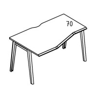 Альта МТ МР Б1Б 061.02 ВЛ (Вяз либерти) Стол Техно на металлокаркасе МТ (1 скос) левый