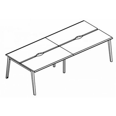 Альта МТ МР Б1Б 170.02-2 ВЛ (Вяз либерти) Рабочая станция на каркасе МТ (1 скос) (4х120)