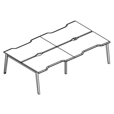 Альта МТ МР Б1М 177.04-2 МП (Мокко премиум) Рабочая станция Симметрия МТ (1 скос) (4х140)