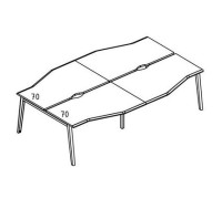 Альта МТ МР Б1М 190.02-2 МП (Мокко премиум) Рабочая станция "Техно" каркасе МТ 1 скос (4х140)
