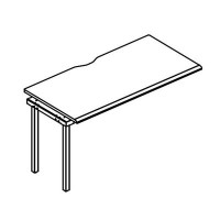 Альта МТ МР Б1 013.02-1 ВЛ (Вяз либерти) Секция стола рабочей станции на опорах МТ 1 скос