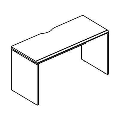 Альта МР ВЛ 002.02 ВЛ (Вяз либерти) Стол письменный на каркасе ДСП (1 скос)