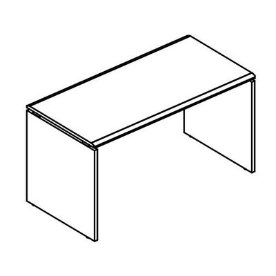 Альта МР МП 016.01 ВЛ (Вяз либерти/Мокко премиум) Стол письменный на каркасе ДСП (2 скоса)