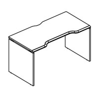Альта МР МП 015.04 ВЛ (Вяз либерти/Мокко премиум) Стол эргономичный "Симметрия" на каркасе ДСП (1 скос)