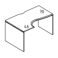 Альта МР МП 041.02 ВЛ (Вяз либерти/Мокко премиум) Стол эргономичный "Классика" на каркасе ДСП (1 скос) левый