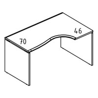 Альта МР МП 042.01 ВЛ (Вяз либерти/Мокко премиум) Стол Классика ДСП (2 скоса) правый