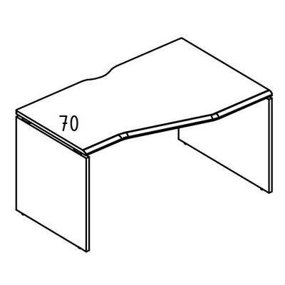 Альта МР ВЛ 062.02 ВЛ (Вяз либерти) Стол эргономичный "Техно" на каркасе ДСП (1 скос) правый