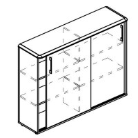 Альта МР 320 МП/ВЛ/ВЛ (Мокко премиум/Вяз либерти) Шкаф-купе средний (топ МДФ)