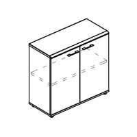 Альта МР 9351 МП/ВЛ/ВЛ (Мокко премиум/Вяз либерти) Шкаф низкий закрытый (топ МДФ)
