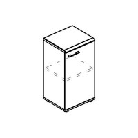 Альта МР 9353 МП/ВЛ/ВЛ (Мокко премиум/Вяз либерти) Шкаф низкий узкий закрытый (топ МДФ)