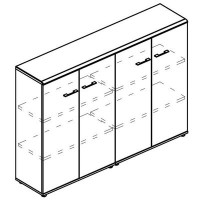Альта МР 9392 МП/ВЛ/ВЛ (Мокко премиум/Вяз либерти) Шкаф средний комбинированный закрытый (топ МДФ)