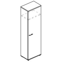 Альта МР 9408 МП/ВЛ/ВЛ (Мокко премиум/Вяз либерти) Шкаф для одежды узкий (топ ДСП)