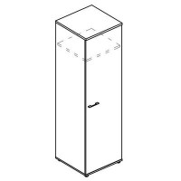 Альта МР 9412 МП/ВЛ/ВЛ (Мокко премиум/Вяз либерти) Шкаф для одежды глубокий узкий (топ ДСП)