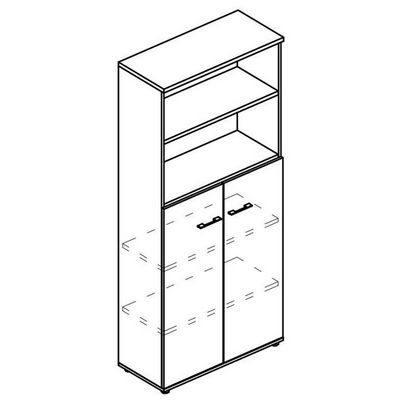 Альта МР 9478 ВЛ/ВЛ/ВЛ (Вяз либерти) Шкаф полузакрытый (топ ДСП)