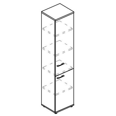 Альта МР 9483 ВЛ/ВЛ/ВЛ (Вяз либерти) Шкаф закрытый 2-х дверный узкий (топ ДСП)