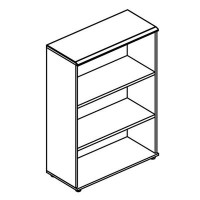 Альта МР 9360 МП/ВЛ (Мокко премиум/Вяз либерти) Стеллаж средний (топ МДФ)