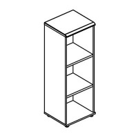 Альта МР 9361 МП/ВЛ (Мокко премиум/Вяз либерти) Стеллаж средний узкий (топ МДФ)