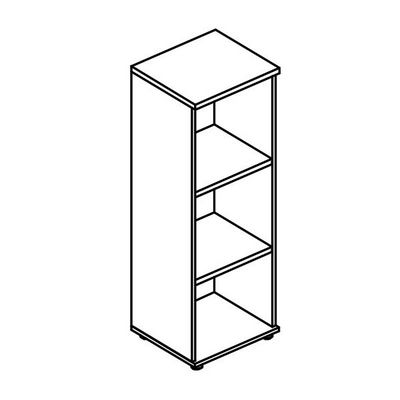 Альта МР 9461 МП/ВЛ (Мокко премиум/Вяз либерти) Стеллаж средний узкий (топ ДСП)
